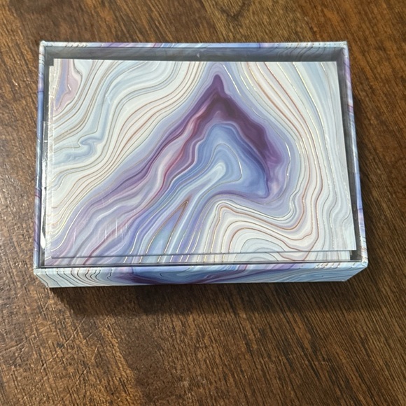 Blue Agate Note Cards by Peter Pauper Press 14 cards 15 envelopes - Picture 1 of 2